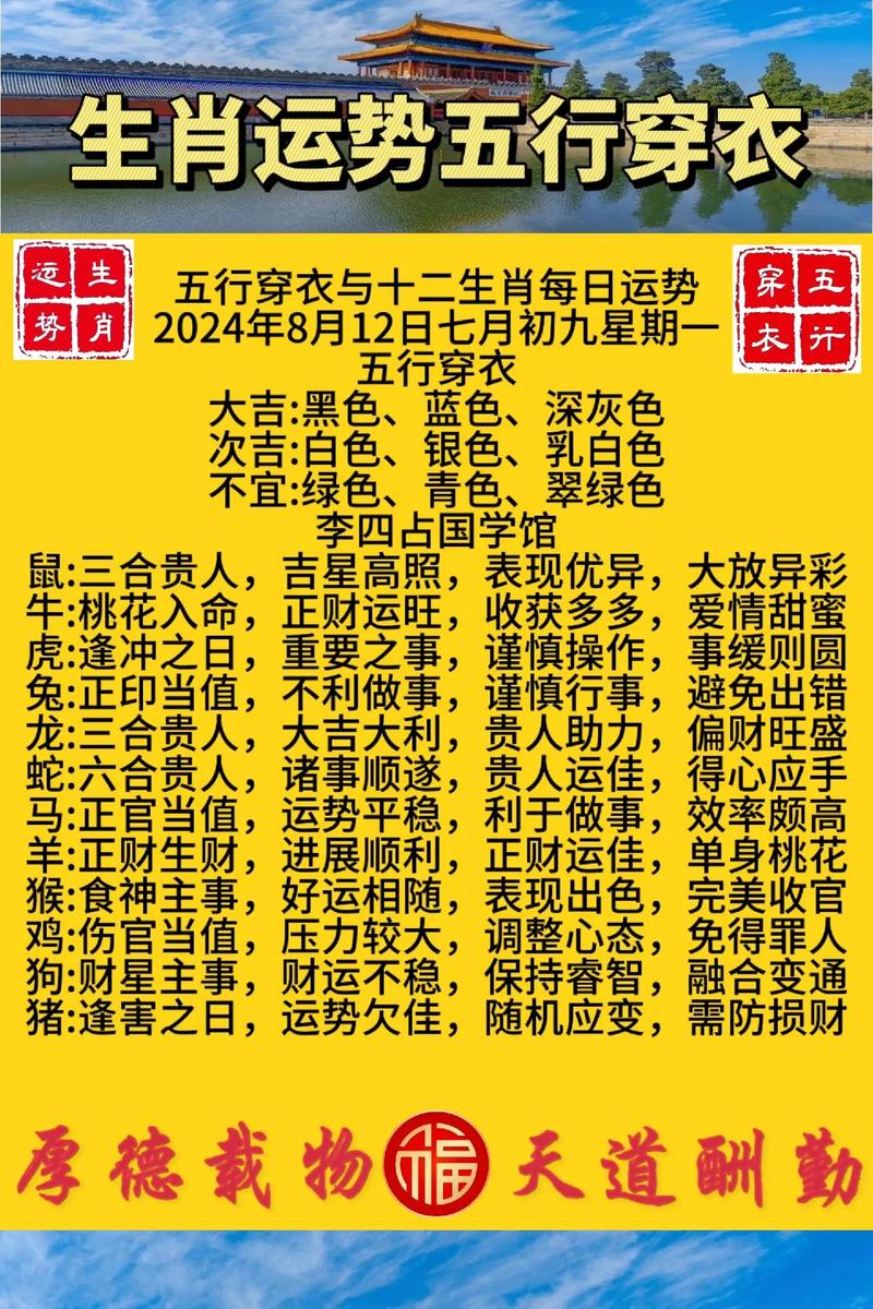 十二生肖每日今日运势,十二生肖今日运程运势?