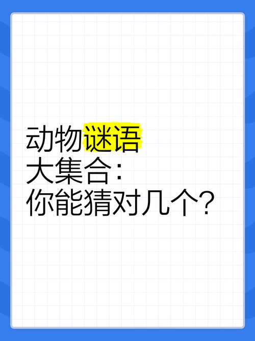 猜谜语动物一年级,一年级猜谜语动物题目