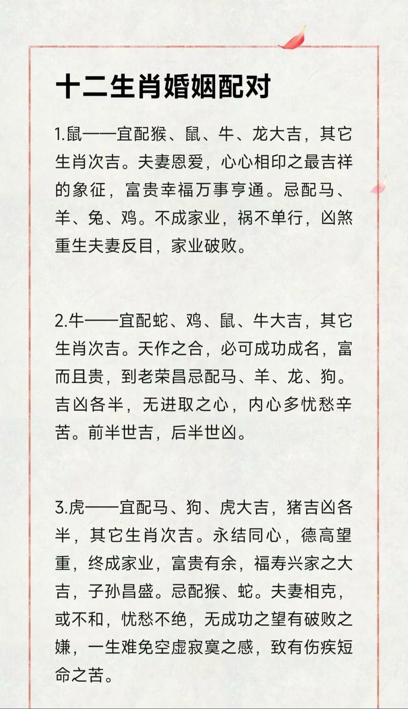 互相离不开的生肖配对,越来越爱的生肖男女配对