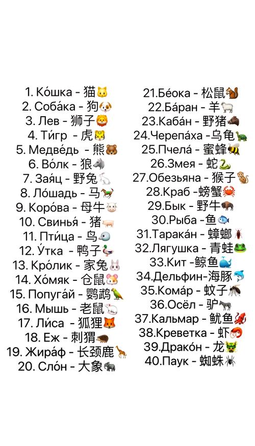 打动物名字,动物名字合集