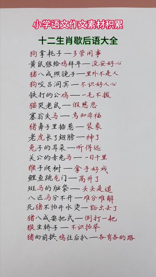 十二生肖歇后语大全,十二生肖歇后语大全搞笑