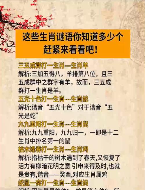 动物谜语猜十二生肖,动物谜语猜十二生肖是什么
