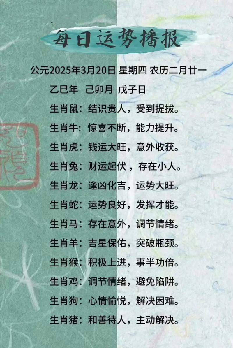 2025年生肖表图片大图,2025年十二生肖全年的运势
