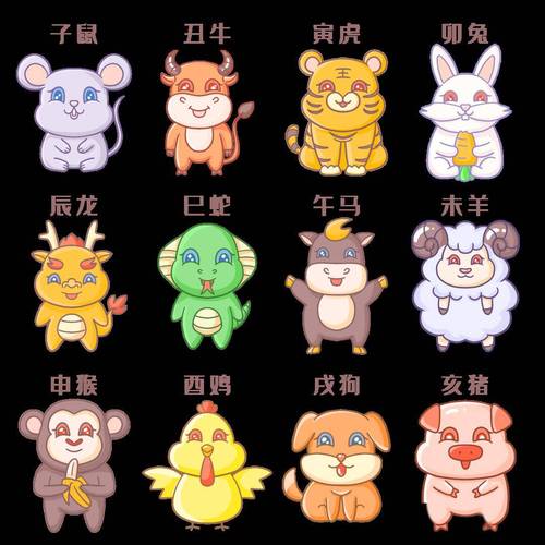 十二生肖图片12张,十二生肖图片12张独立图可打印