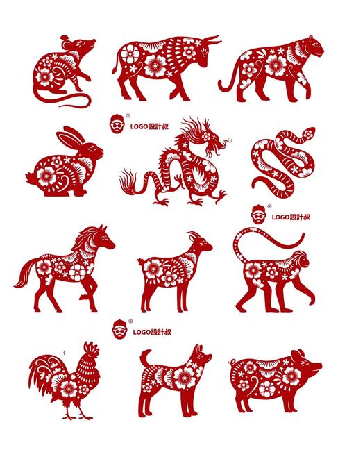 十二生肖刻纸图案,十二生肖刻纸图案大全a4大小