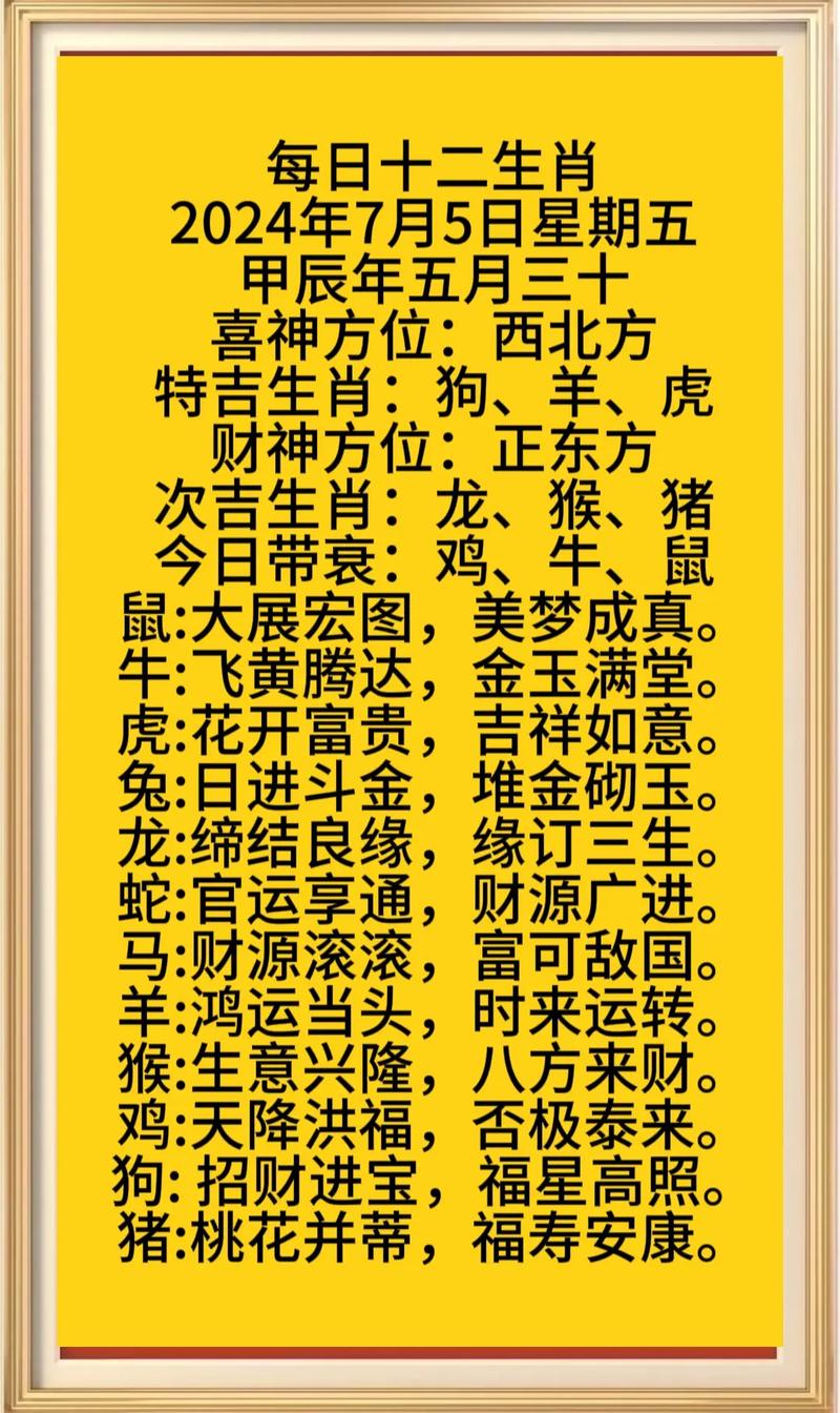 今日吉祥生肖,今日吉祥生肖排序,重点诠释解释落实